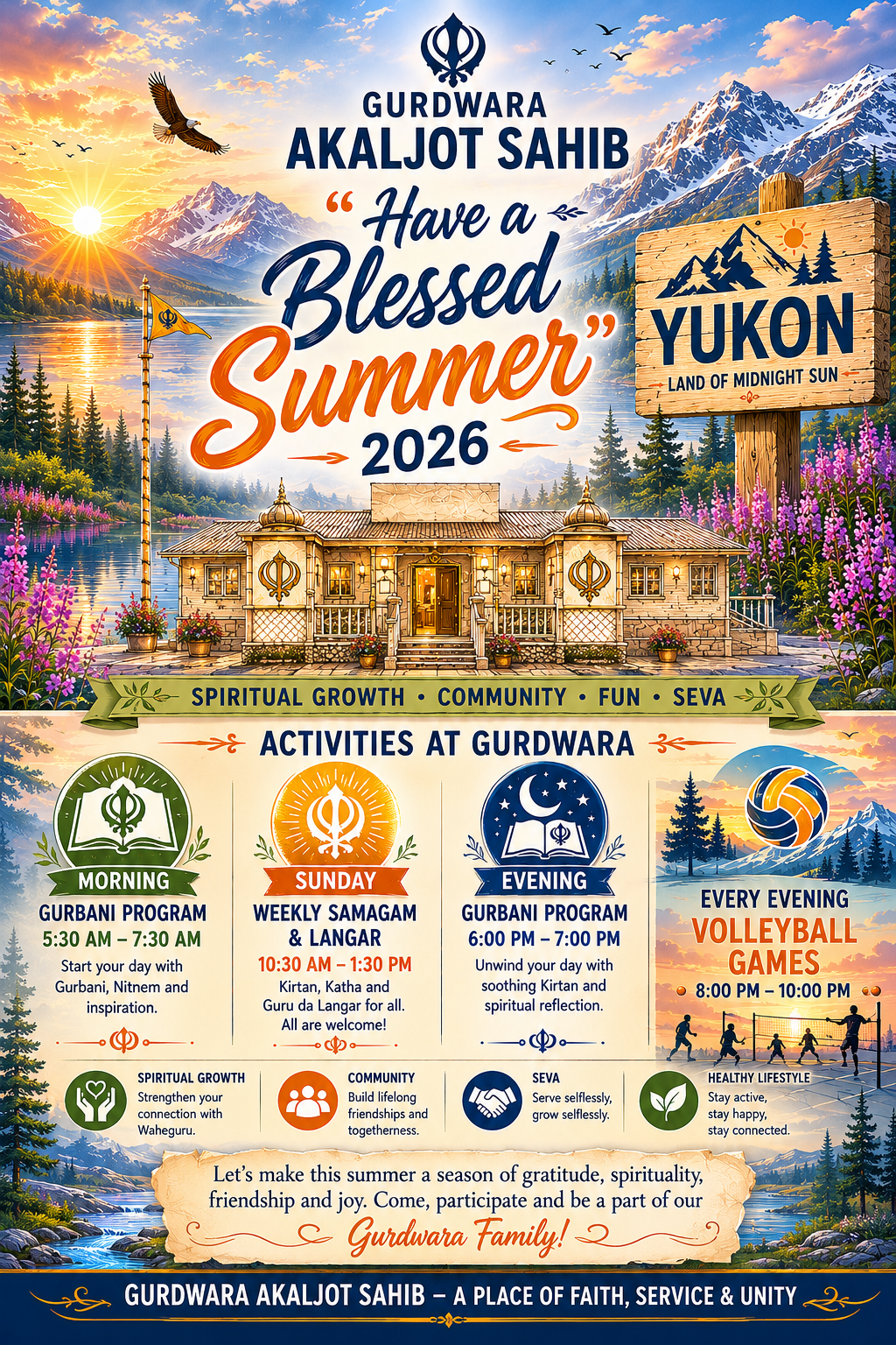 The Land of the Midnight Sun: Finding Waheguru in Nature, Community, and Hukam
