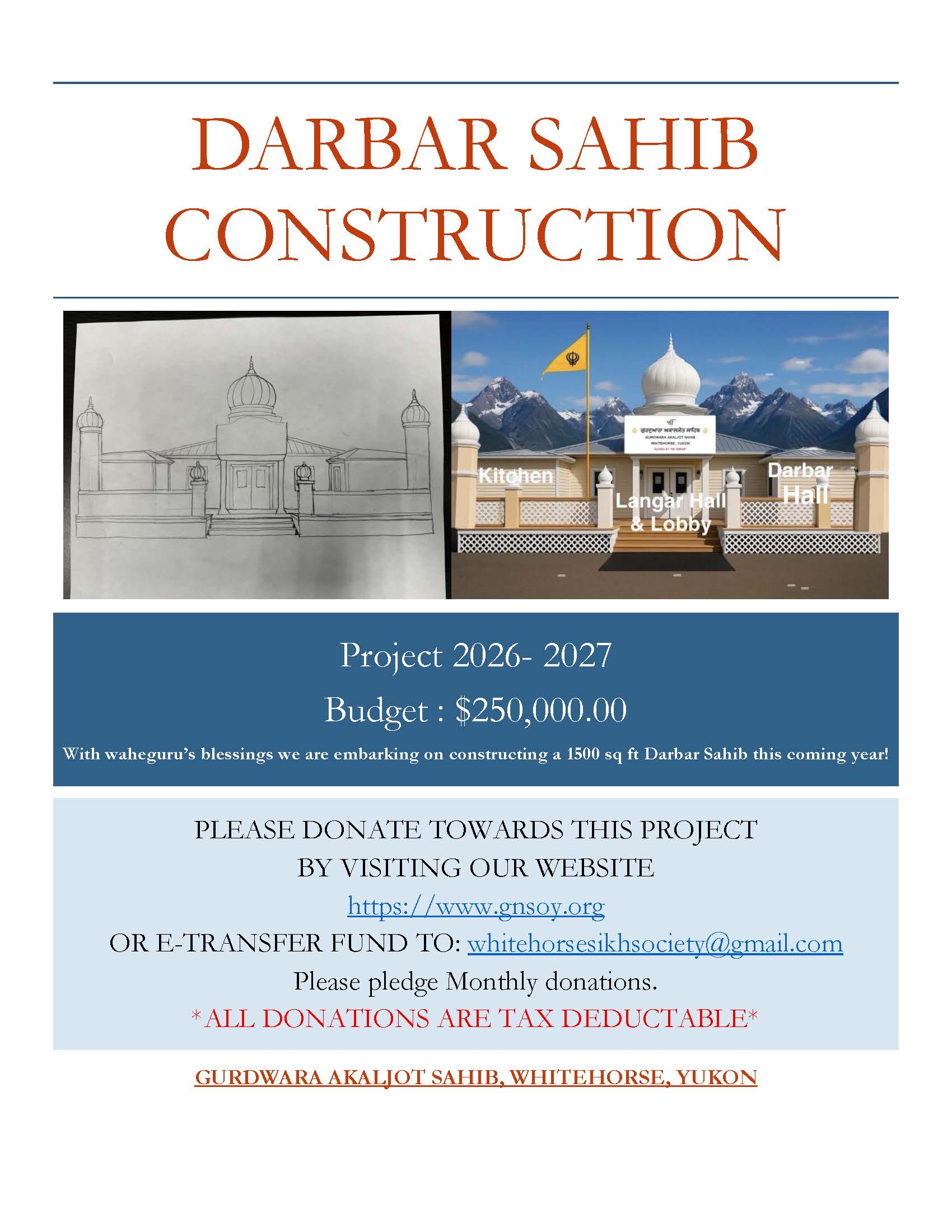 Darbar Sahib Construction Project